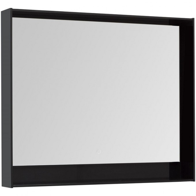 Зеркало AQUANET Милан 100 LED черный глянец 00306375