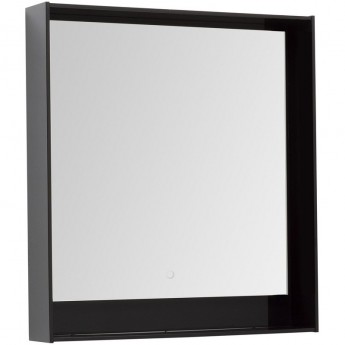 Зеркало AQUANET Милан 80 LED черный глянец