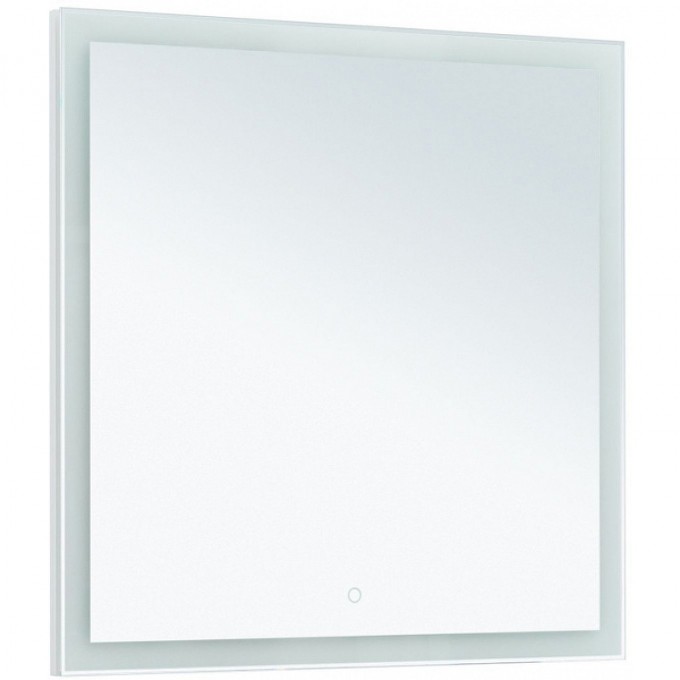 Зеркало AQUANET Гласс 80 с подсветкой Белый глянец с сенсорным выключателем 274016