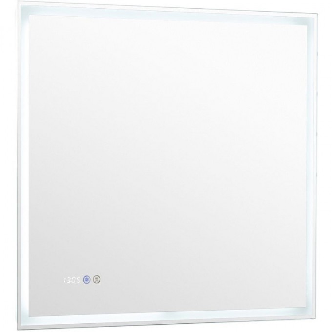 Зеркало AQUANET Оптима 80 с подсветкой Белое матовое с сенсорным выключателем 288965