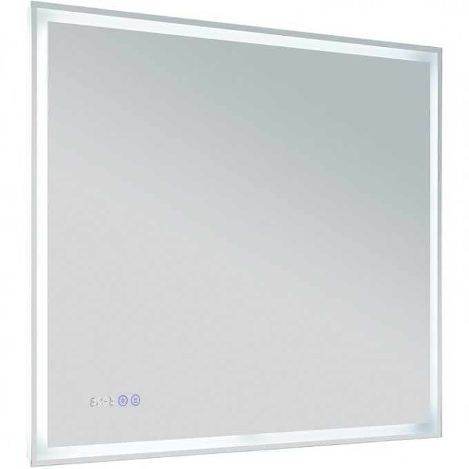 Зеркало AQUANET Оптима 90 с подсветкой Белое матовое с сенсорным выключателем 288966
